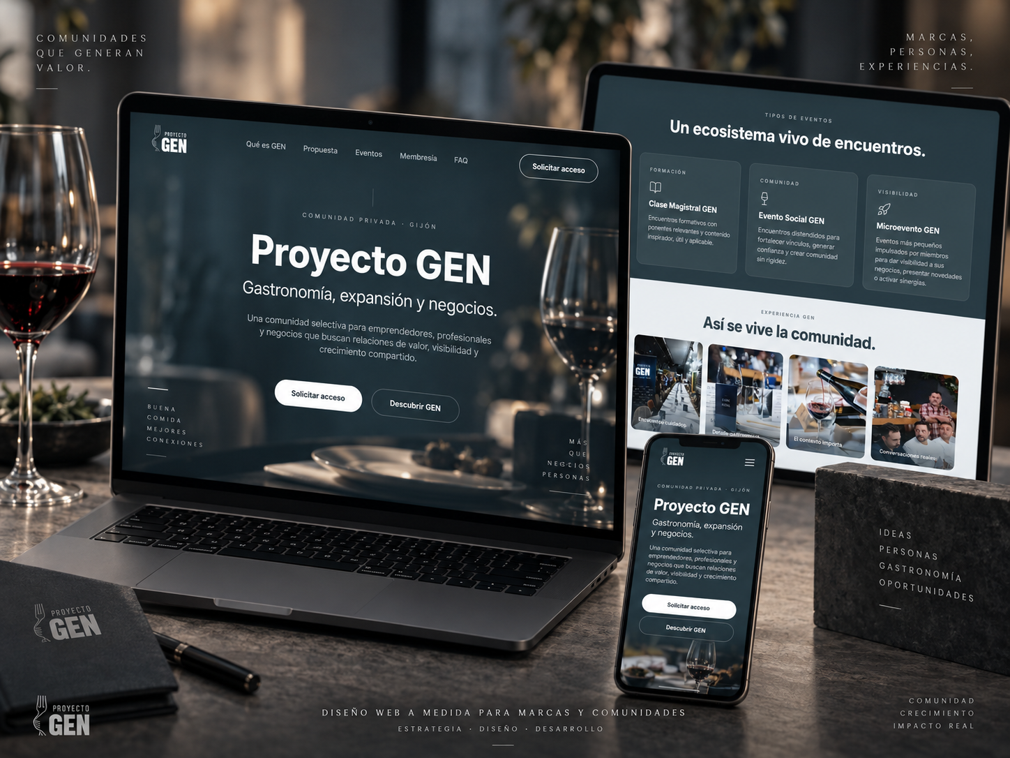 Web diseñada por Astia para Proyecto Gen